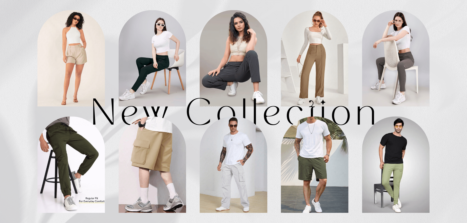 shin n show, men track pents, women short, women cargo, men cargo